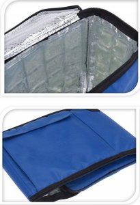 Excellent Houseware Torba termiczna z żelem chłodzącym, na 12 puszek, granatowo-czarna 3