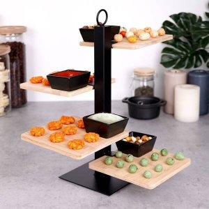 Excellent Houseware Patera do serwowania przekąsek, 4-poziomy, 37 cm 2