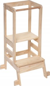 Atmosphera Pomocnik kuchenny dla dzieci TOWER, drewniany podest dwustopniowy 2