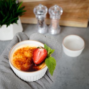 Excellent Houseware Kokilki do zapiekania, porcelanowe, 2 sztuki, 200 ml, Ø 10 cm 5