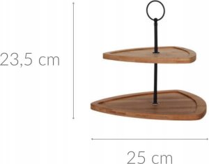 Excellent Houseware Dwupiętrowa patera bambusowa 2