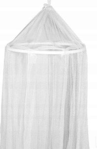 Excellent Houseware Moskitiera na łóżko w formie baldachimu, Ø 65 x 230 cm, biała 2