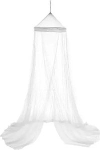 Excellent Houseware Moskitiera na łóżko w formie baldachimu, Ø 65 x 230 cm, biała 3