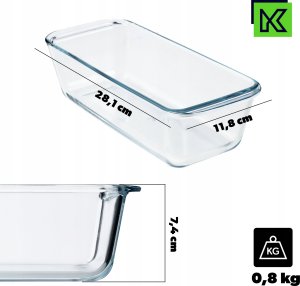 Kadax KADAX Szklana Forma Do Pieczenia Chleba Keksówka 3