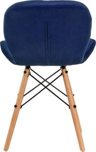 Activeshop 4Rico Krzesło skandynawskie QS-186 aksamit granatowe 4