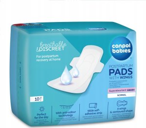 CANPOL BABIES_Podpaski poporodowe ze skrzydełkami na dzień 10szt 2