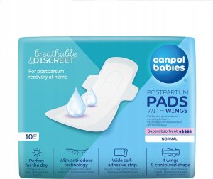 CANPOL BABIES_Podpaski poporodowe ze skrzydełkami na dzień 10szt 5