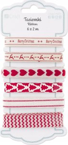 DP Craft TASIEMKI BAWEŁNIANE, FESTIVE RED, 6 X 2M 1