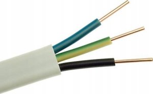 Przewód Śląsk Przewód YDYp 3x1,5mm2 płaski instalacyjny 450/750V biały odwijany z bębna 172152001S0500 11