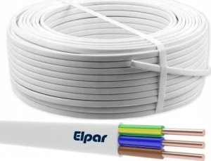 Przewód Śląsk Przewód YDYP 3X2,5mm2 płaski instalacyjny 450/750V biały odwijany z bębna 172152002S0500 4