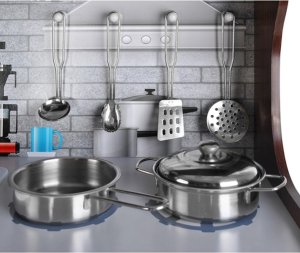 Kruzzel Drewniana kuchnia dla dzieci XL z akcesoriami 8