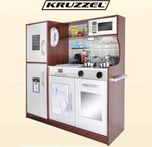 Kruzzel Drewniana kuchnia dla dzieci XL z akcesoriami 10
