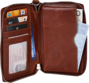 Etui-portfel na karty ze skóry naturalnej NoSize 5