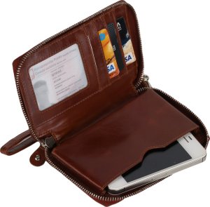 Etui-portfel na karty ze skóry naturalnej NoSize 6