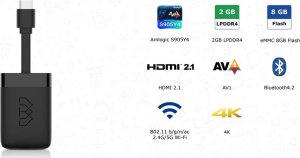 Odtwarzacz multimedialny AbCom Android SMART TV Homatics Dongle R 4K Android 11 7