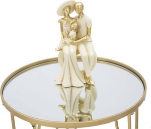 Ferretti Stolik kawowy z lustrzanym blatem, Ø 40 x 49 cm 3