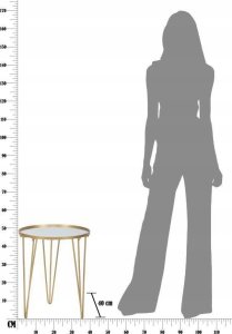 Ferretti Stolik kawowy z lustrzanym blatem, Ø 40 x 49 cm 5