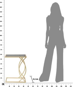 Ferretti Stolik pomocniczy w stylu glamour, wys. 60 cm 10