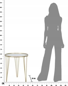 Ferretti Stolik kawowy z lustrzanym blatem, Ø 50 x 58,5 cm 8