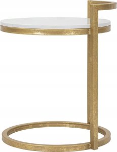 Ferretti Stolik kawowy z blatem z imitacji marmuru, Ø 40 cm 3