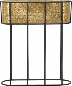 Ferretti Osłonka na doniczki na stojaku, metalowa koronka, wys. 70 cm 3