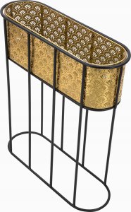 Ferretti Osłonka na doniczki na stojaku, metalowa koronka, wys. 70 cm 6