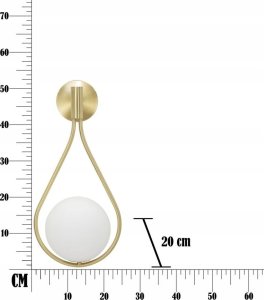 Ferretti Kinkiet z kulą GLAMY DROP 7