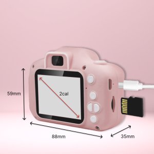 APARAT FOTOGRAFICZNY CYFROWY DLA DZIECKA MLECZNY RÓŻOWY MYSZKA + GRY 11
