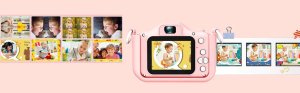 APARAT FOTOGRAFICZNY CYFROWY DLA DZIECKA MLECZNY RÓŻOWY MYSZKA + GRY 10