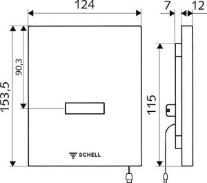 Pisuar 502.895.00.1 / GEBERIT / FELIX /  PISUAR, B35CM, H56CM, T35.5CM, DOPŁYW Z TYŁU, ODPŁYW DO TYŁU / 3