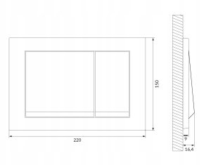 Przycisk spłukujący K97-512 / CERSANIT / ENTER II / PRZYCISK ENTER  CHROM MAT / 3