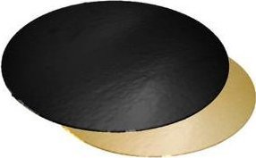 Kagepap Ø320 mm 1100 gr Sort/Guld,100 Stk/krt 1