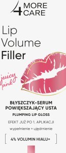 MORE4CARE_Lip Volume Filler błyszczyk-serum powiększający usta Juicy Pink 4,8g 1