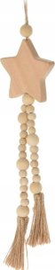 Dekoracja świąteczna Home Styling Collection ZAWIESZKA DEKORACYJNA BOHO ECO* NATURA DREWNIANA GWIAZDA 2