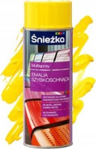 Śnieżka Emalia w sprayu żółta szybkoschnąca uniwersalna Śnieżka 400 ml 1