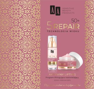 AA_SET 5 Repair Technologia Wieku krem na dzień 50+ 50ml + serum liftingująco-rozświetlające 35ml 1