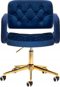 Activeshop 4Rico Krzesło obrotowe QS-OF213G aksamit granatowe 2