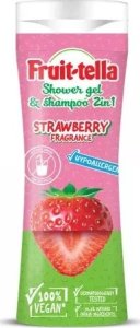 FRUITTELLA_Żel pod prysznic i szampon 2w1 Truskawka 300ml 1