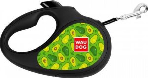 WAUDOG R-leash smycz automatyczna dla psów, wzór "Awokado" L, do 50 kg, 5 m, taśma odblaskowa czarny 1