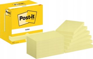 Post-It 3M Bloczek samoprzylepny POST-IT, 76x127mm, 12x100 kart., żółty 1