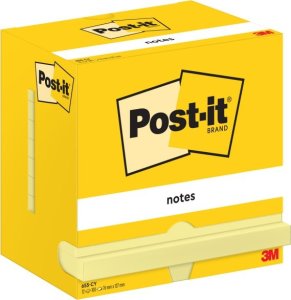Post-It 3M Bloczek samoprzylepny POST-IT, 76x127mm, 12x100 kart., żółty 2