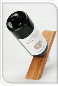 Excellent Houseware Stojak na wino drewniany, na jedną butelkę, 25 x 5 x 2 cm 2