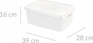 Storage Solutions Pojemnik plastikowy z pokrywą zamykany, 13 l 2