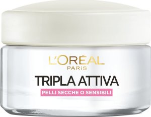 L’Oreal Paris Tripla Attiva Ochronny krem ​​nawilżający dla cery suchej i wrażliwej 50ml 1