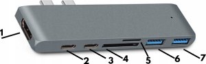 HUB USB Rozdzielacz HUB USB DLA MacBOOK AJH-712 4