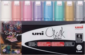 UNIBALL Uni-Ball PWE-8K, Green, Light Blue, Orange, Pink, Red, Violet, White, Yellow, Chisel, 8 pc(s) 4