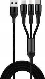 Kabel USB USB-C - microUSB 1.2 m Czarny (N939B) 8