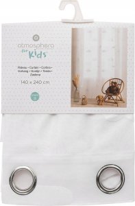 Atmosphera Firanka do pokoju dziecięcego NUAGE, w chmurki, 140 x 240 cm 3