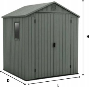 Curver KETER DOMEK NARZĘDZIOWY/OGRODOWY DARWIN 6x8 ZIELONY 190 x 244 x 221cm 2