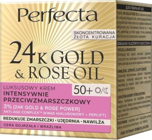 Perfecta 24K Gold & Rose Oil 50+ Luksusowy krem przeciwzmarszczkowy 50ml 1